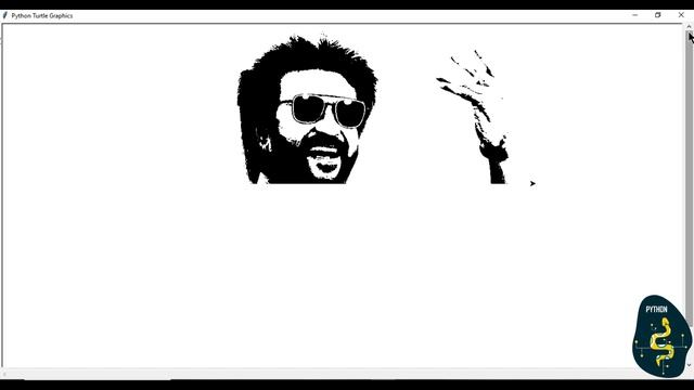 Rajinikanth Using Python Sketchpy Code | Python Programming Hub