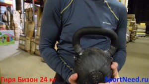 ?Подарок для мужчин - Гиря чугунная - БИЗОН 24 кг