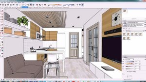 Интерьер квартиры в SketchUp