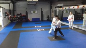 Jason Hapkido Blackbelt Test knife defense: Master Mike Barnard