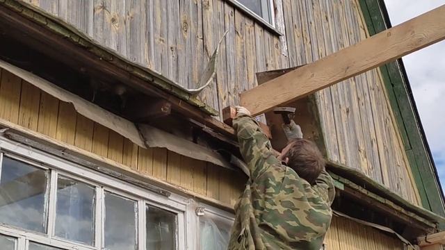 Пристройка к дому своими руками.Каркас из досок своими руками. #папнадаче