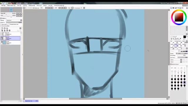 как рисовать мужское аниме лицо.урок 4 смотреть онлайн