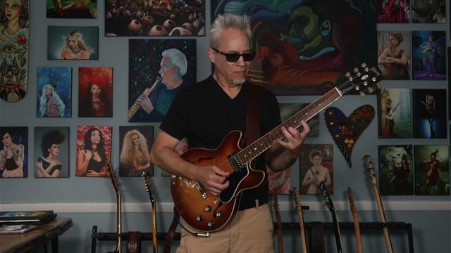 Smooth jazz jam - crying/fusion guitar, Gibson 339 смотреть онлайн