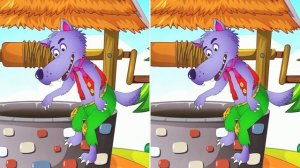 3 отличия на картинке с волком. Справитесь с их поиском.