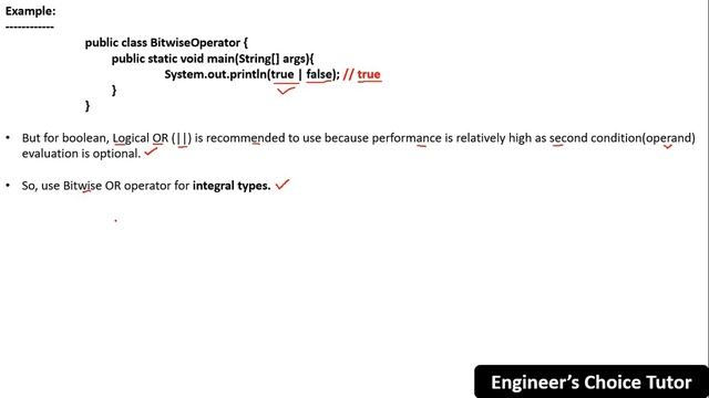 Bitwise OR Operator in Java | Java Programming Language | Java