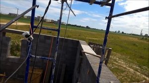 подъем бетона с помощью лебедки