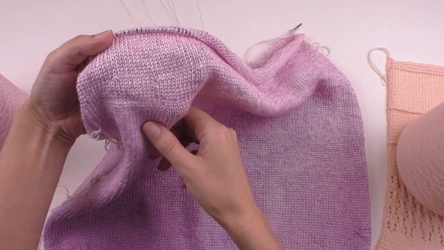 Вяжу джемпер на лето с втачным рукавом из хлопка с вискозой. Новые процессы и планы. Топ из хлопка.