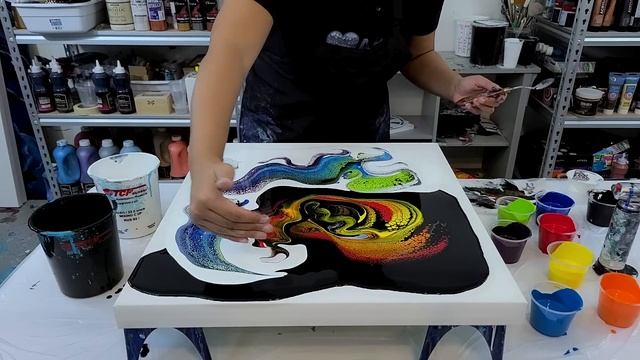 New!! Rainbow Swipe and Swirl ~ Brightline Series ~ Acrylic Pouring смотреть онлайн