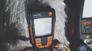 Использование вакуумметра TESTO 552 и манометра TESTO 550.