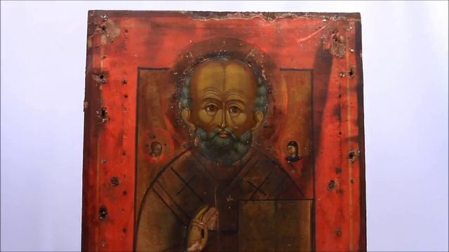 Купить старую икону Николая Чудотворца? Икона старинная Николай Чудотворец. DR0357 смотреть онлайн
