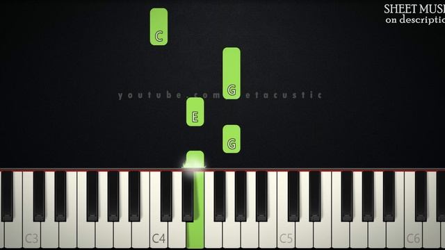 What A Beautiful Name - Hillsong Worship | BEGINNER PIANO TUTORIAL + SHEET MUSIC By Betacustic