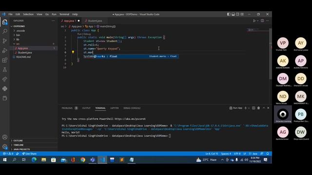 Class and Object in Java (Practical)