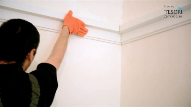 Монтаж и стыковка карнизов из полиуретана Tesori F-series. (KF 705) смотреть онлайн