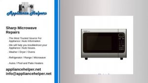 Sharp Microwave Complete Repair Guide - Solve Error Codes and Repair Problems!