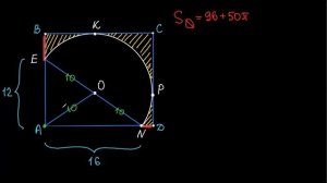 Найти площадь закрашенной части. Несложная геометрическая задача