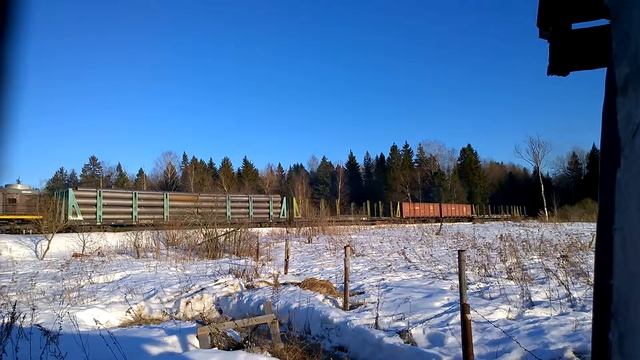 ТЭМ2-2823 с маневровым составом смотреть онлайн