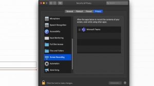 Screen Share not working On Teams MAC