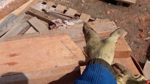 2 часть печи. Способ для резки кирпича под  углом.