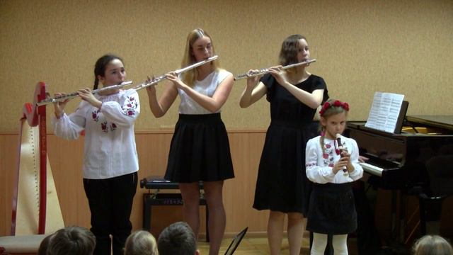 С. Климовський “Їхав козак за Дунай” 26.10.2017 Квартет флейт ДМШ №15 м. Києва смотреть онлайн