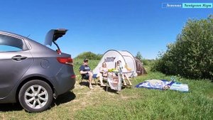Тестируем палатку, шашлыки, солнце, природу. Палатка 4-местная Outventure Trenton 4. Отдых в Рязани