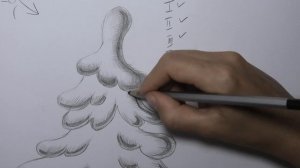 Как ЖИВАЯ! 3Д-объём! Ёлка зимой. Рисуем Карандашом легко и поэтапно