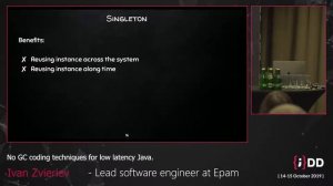 JDD 2019: No GC coding techniques for low latency Java, Ivan Zvieriev