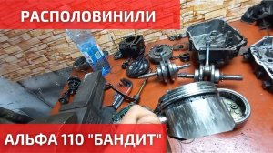 Альфа 110 "Бандит" двигатель располовинен