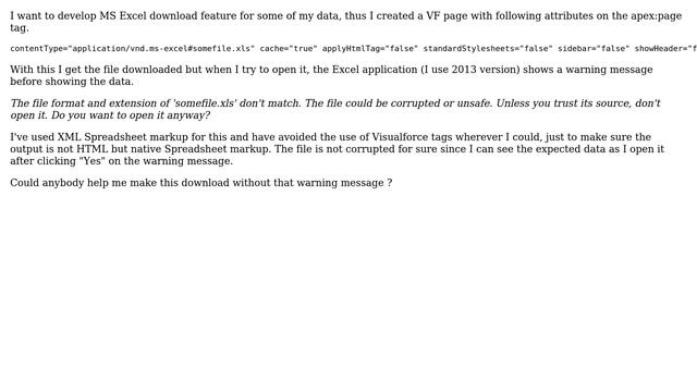 Warning propmt on downloaded Excel: File format and extension do not match. The file could be... смотреть онлайн