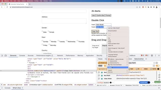 Playwright with Javascript |  Mouse Double Click Action | Part 23