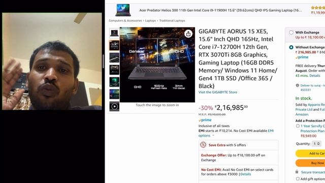 GIGABYTE AORUS 15 gaming laptop with RTX 3060 india launched price specs and availability смотреть онлайн