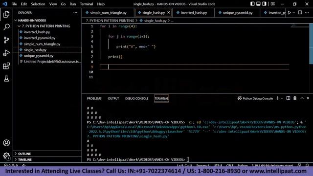 Python Pattern Tutorial | Python Pattern Printing Programs | How To Print Patterns In Python