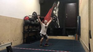 Рывок штанги с виса ВК в стойку