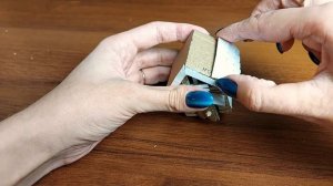 Новогодняя игрушка шар на ёлку с домиком и ёлочкой из картона своими руками. Мастер класс. Diy deco