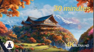 Весна в Долине Спокойствия - величественный дворец в цветущем японском лесу.