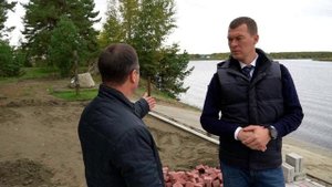 Благоустройство набережной в селе имени Полины Осипенко выполнено на 70%