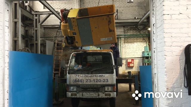 Как заехать в низкие ворота на автовышке