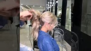 Высокий конский хвост с начесом