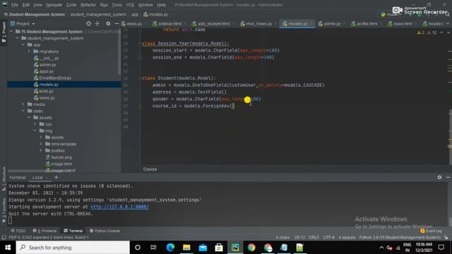 Create Student Model | Register Django Model | Django Projects | in Hindi