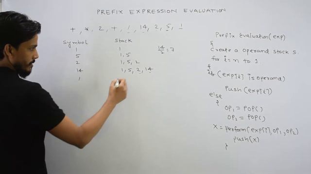 Evaluation of Prefix Expression Algorithm using Stack | Data Structure смотреть онлайн