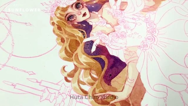 Drawing Queen of The Moon Inspired by Childhood Art | Huta Chan Studio смотреть онлайн