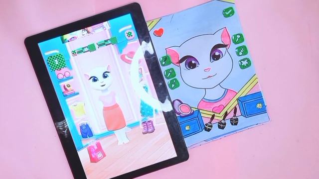 My Talking Angela 2 paper Quiet book / DIY my talking tom paper game / diy paper game / paper craft