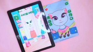 My Talking Angela 2 paper Quiet book / DIY my talking tom paper game / diy paper game / paper craft