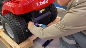 Сборка садового трактора ZimAni TS86ML из коробки.