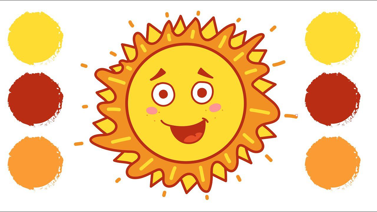 Как нарисовать СОЛНЫШКО / Рисунок для детей / Раскраска СОЛНЦЕ / How to draw the SUN / Coloring SUN смотреть онлайн