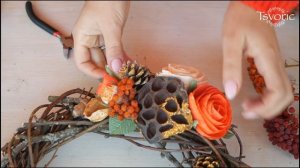 Autumn wreath or crafts in the garden / Осенний венок или поделка в садик / DIY Tsvoric