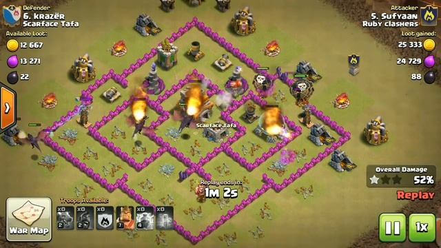Clash of clans Air attack by Lvl. 2 Dragons. смотреть онлайн