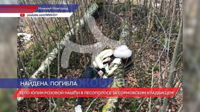 Тело Юлии Розовой нашли в лесополосе за сормовским кладбищем смотреть онлайн