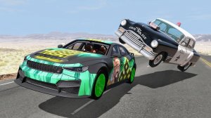 Crazy Police Chases - BeamNG Drive Car Crashes|CrashBoomPunk