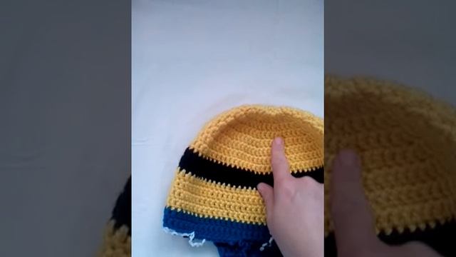 Шапка Миньйон. Часть 3. Вязаная крючком. смотреть онлайн