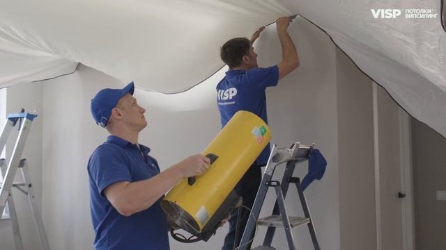 Установка натяжного потолка VISP с "теневым примыканием" смотреть онлайн